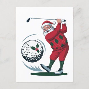 Jul Fantasi Golf Spelandes Tomte   Meddelande Vykort
