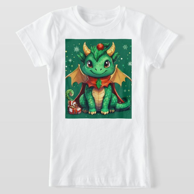 Jul Fantasy Cute Dragon T-Shirt Design (Laydown)
