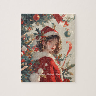 Jul Fantasy: Santa girl Puzzle 110 Delarare Pussel