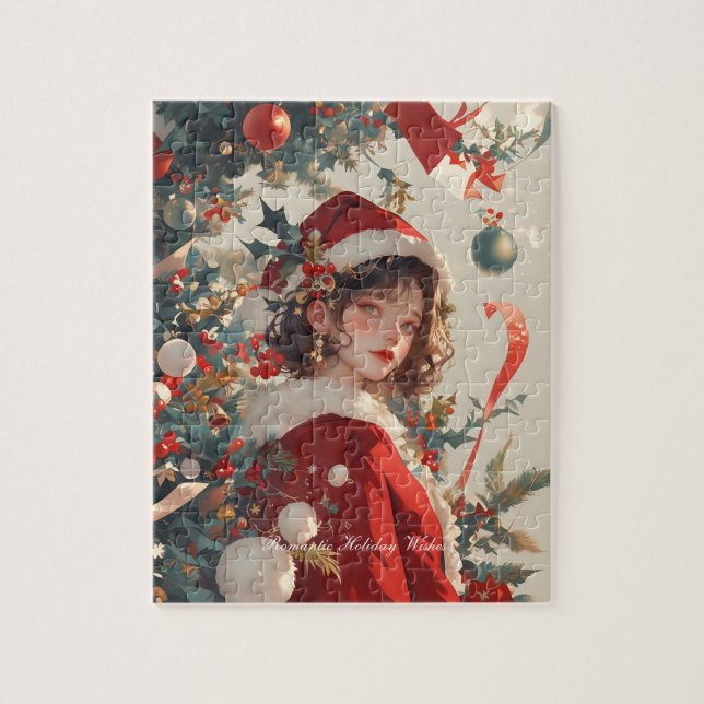Jul Fantasy: Santa girl Puzzle 110 Delarare Pussel (Vertikal)