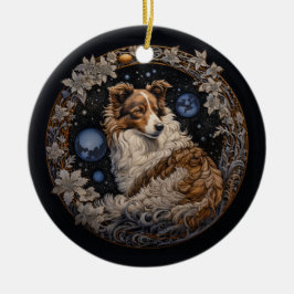 Jul Fantasy Sheltie Julgransprydnad Keramik