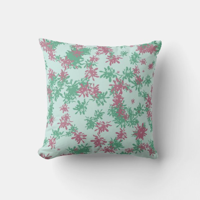 Jul Färg Blommigt Kudde (Framsida)