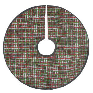 Jul-Färg, grafiskt Burlap Julgransmatta Borstad Polyester