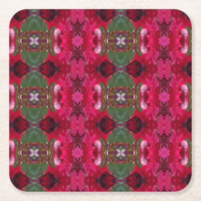 Jul Färg Kaleidoscope Underlägg Papper Kvadrat (Framsidan)