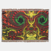 Jul Färg Mandelbrot Throw Blanket