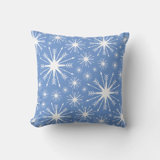 Jul Färg och Snöflingor Kudde (Framsida)