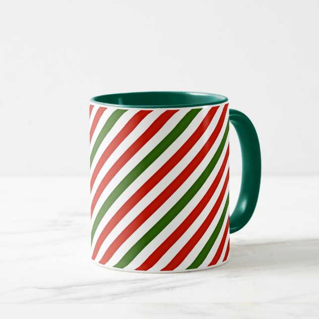 jul färg ränder mugg (Framsida höger)