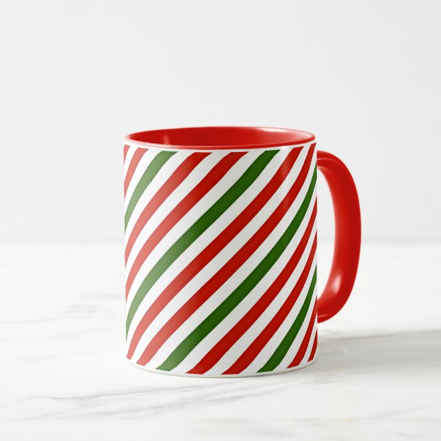 jul färg ränder mugg (Framsida höger)