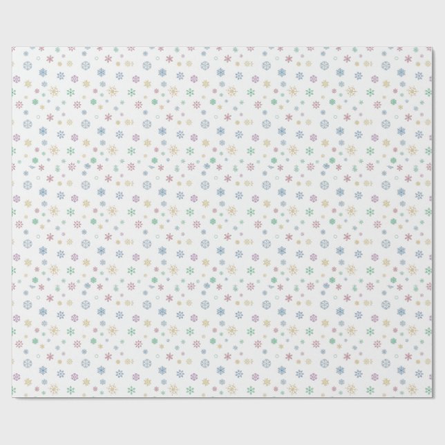 Jul Färg Snöflinga Tematisk Förpackning Xmas Presentpapper (Platt)