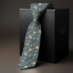 Jul Färg Vintage Blommigt Morris Manar Slips