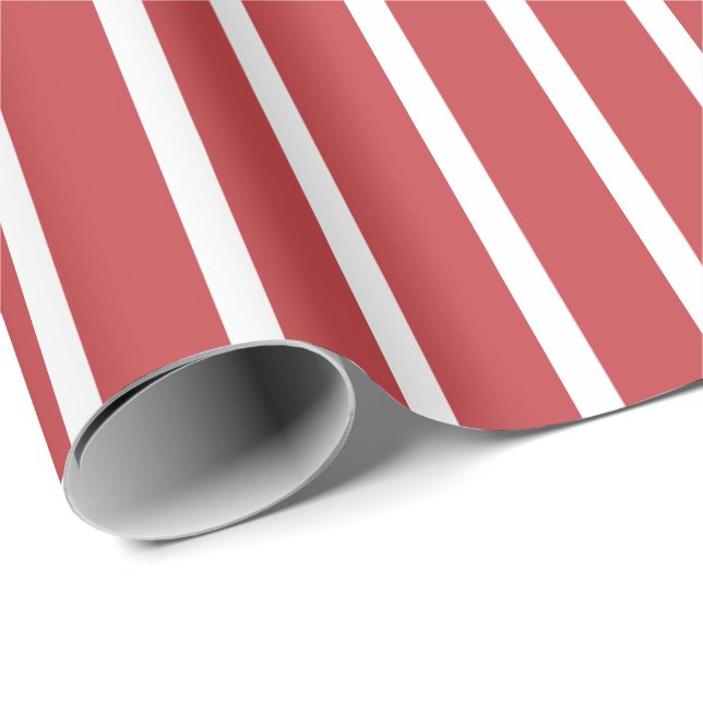 Jul Färgad Randig Presentpapper (Rullad Hörn)