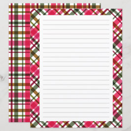 Jul Färger Plaid Linjer