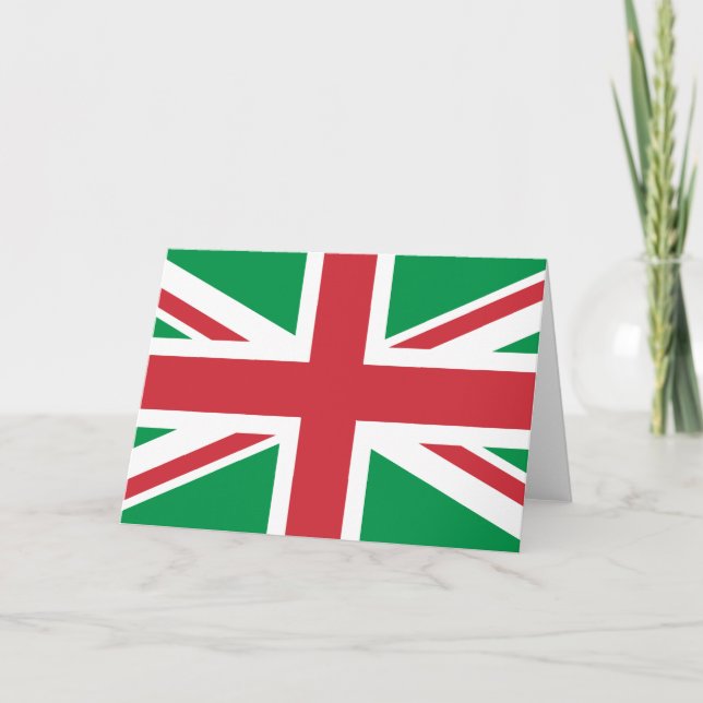 Jul Färger Union Jack Helgkort (Framsida)