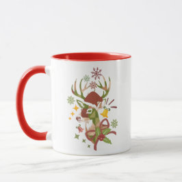 Jul Färgglad Hjort Design Färgad Mugg