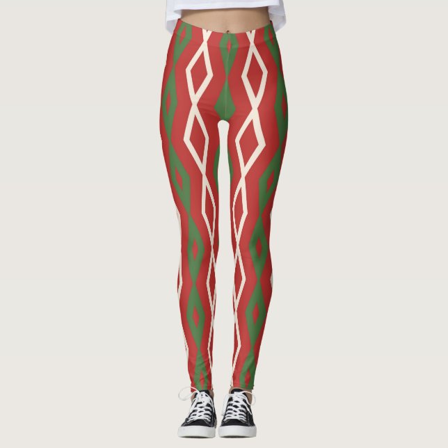 Jul Färgmönster Leggings (Framsida)