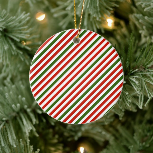 jul färgränder julgransprydnad keramik (Träd)