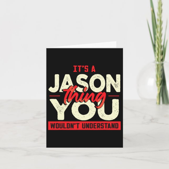 Jul Fars dag Birthday Namn Jason Kort (Framsida)