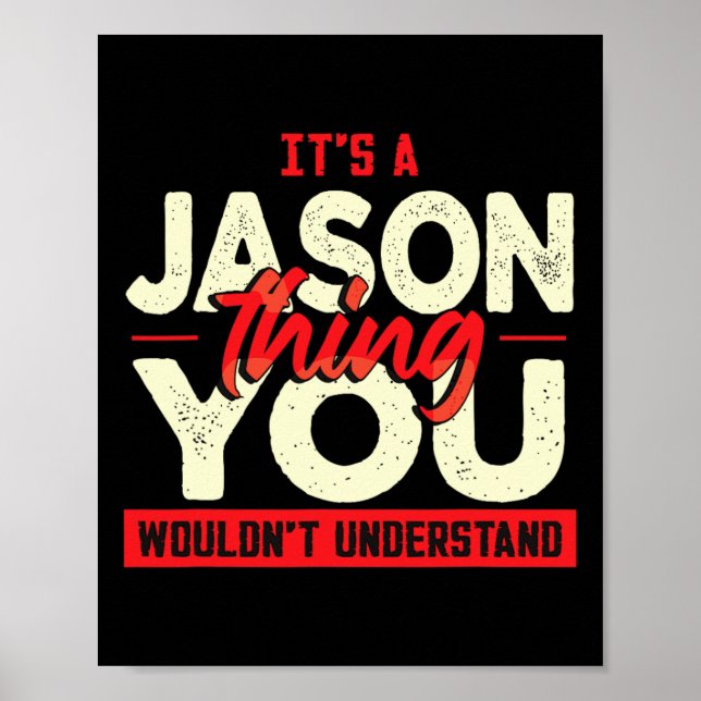 Jul Fars dag Birthday Namn Jason Poster (Framsidan)