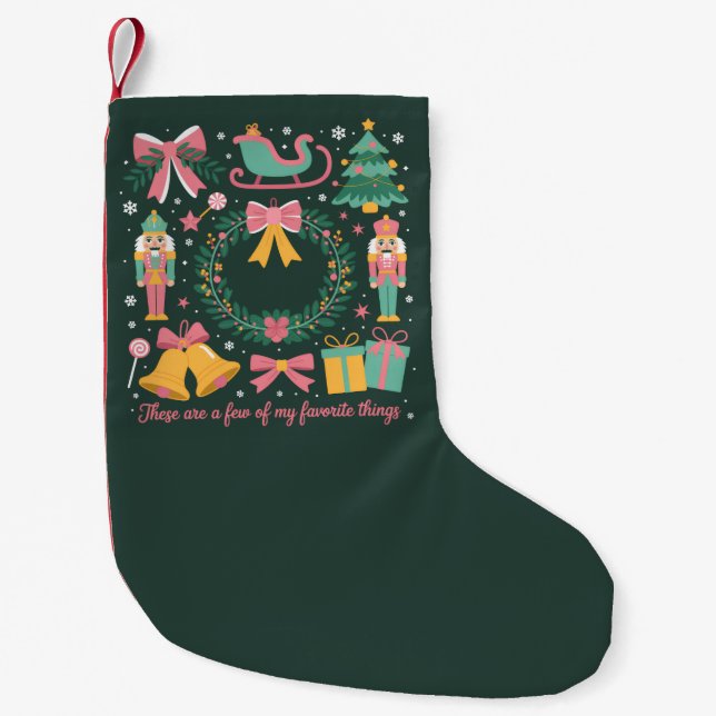Jul Favoritsaker Coquette Nötknäppare Rosa Liten Julstrumpa (Framsidan)