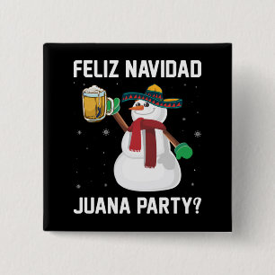 Jul Feliz Navidad Juana Party Coola Mexikanskt Knapp