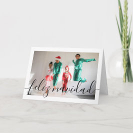 Jul Feliz Navidad Typography Helgdag Photo Helgkort