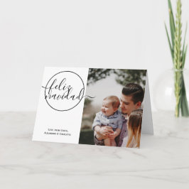 Jul Feliz Navidad Typography Helgdag Photo Helgkort