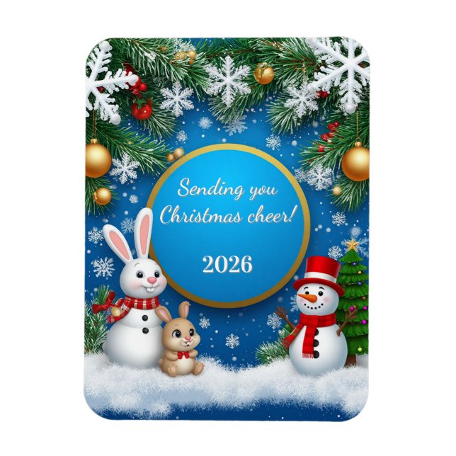 Jul Festiv Högtidsscen Magnet (Vertikal)