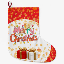 Jul Festiv Semester Dekoration Ornament Stor Julstrumpa