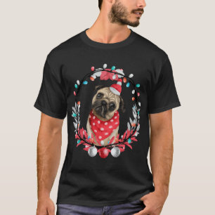 Jul festival skjorta 2022 med pug valpar Hund T Shirt