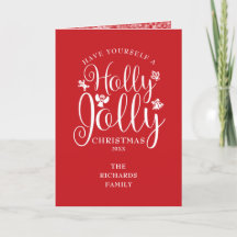 Jul Festive Holly Jolly Script Snöflingor