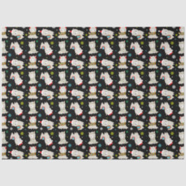 Jul Festive Llamas on Black