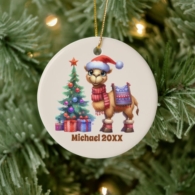 Jul Festlig Camel add name år meddelande Julgransprydnad Keramik (Träd)