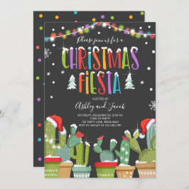 Jul Fiesta Cactus Helgdag bjudande Party Inbjudningar