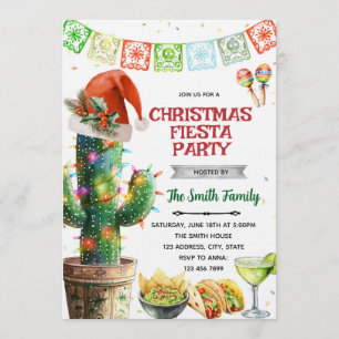 Jul Fiesta festinladning Inbjudningar