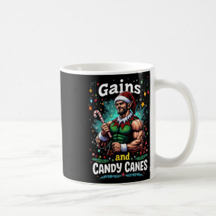 Jul-fig-workout för grekiska och Polkagrisar Kaffemugg