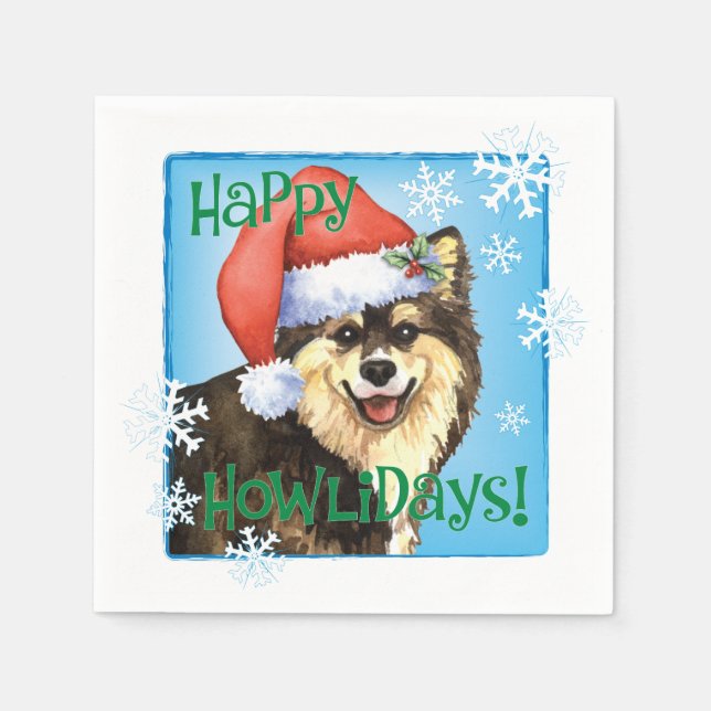Jul Finska Lapphund Napkins Pappersservett (Framsidan)
