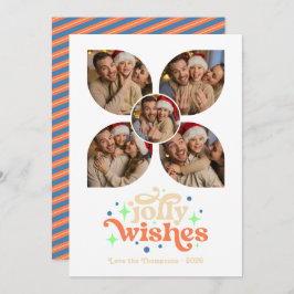 Jul firad retro fotokollage julkort