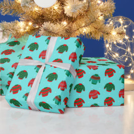 Jul Firande Ful Jultröja Mönster Present Presentpapper