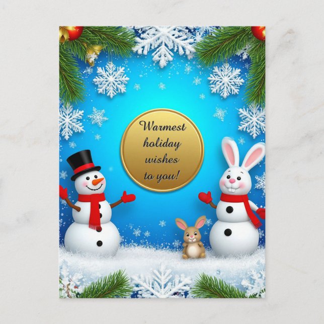 Jul Firande Högtidsscen Helg Vykort (Framsida)