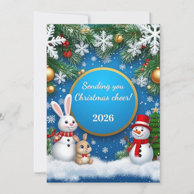 Jul Firande Högtidsscen Kort (Framsida)