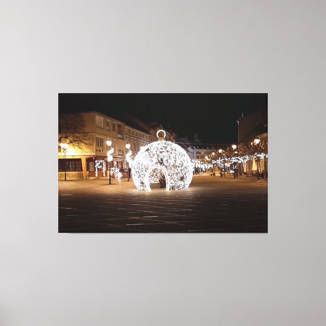 Jul firande i Esztergom i Ungern. Canvastryck (Framsida)