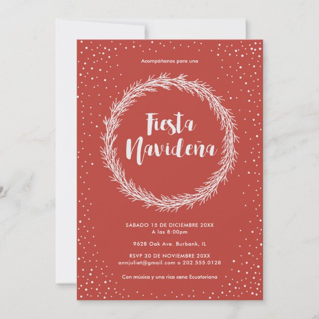Jul Firande Jul Inbjudningar (Framsida)
