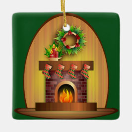 Jul firande julgransprydnad keramik