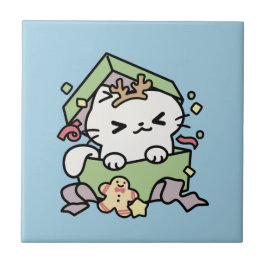 Jul Firande med PurrTime Cat Kakelplatta