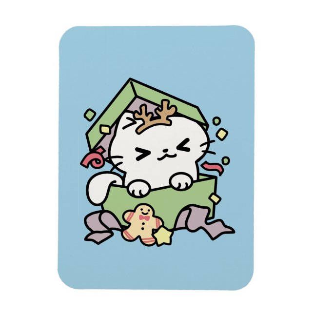 Jul Firande med PurrTime Cat Magnet (Vertikal)