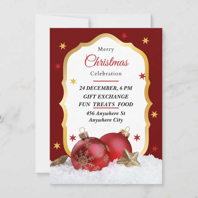 Jul Firande-partiets inbjudan (Framsida)