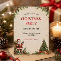 Jul firande Party Inbjudan Kort