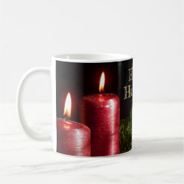 Jul Firande Red Candles Winter Helgdagars Kaffemugg