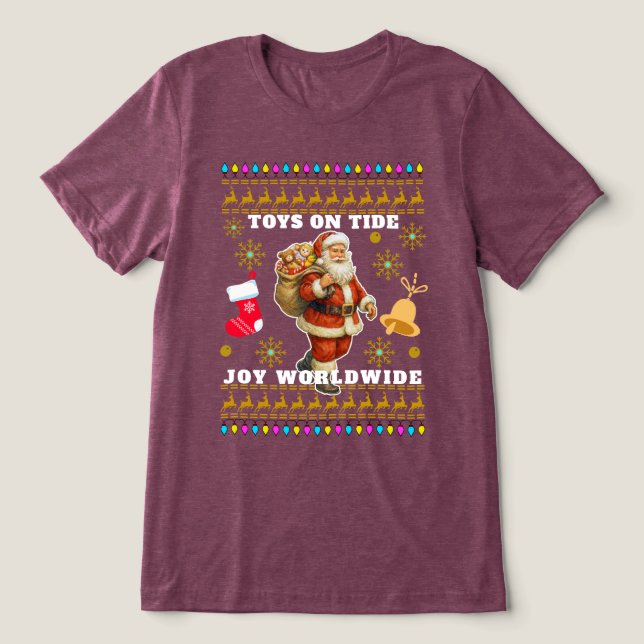 Jul firande Tri-Blend skjorta T Shirt (Design Framsida)