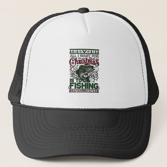 Jul Fiskar Santa Hatt Ljus Keps (Framsida)